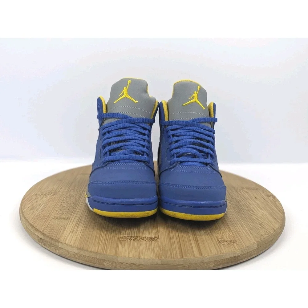 Nike Air Jordan 5 Retro Boys 3Y Shoes Racer Blue Yellow Youth GS Sneakers School